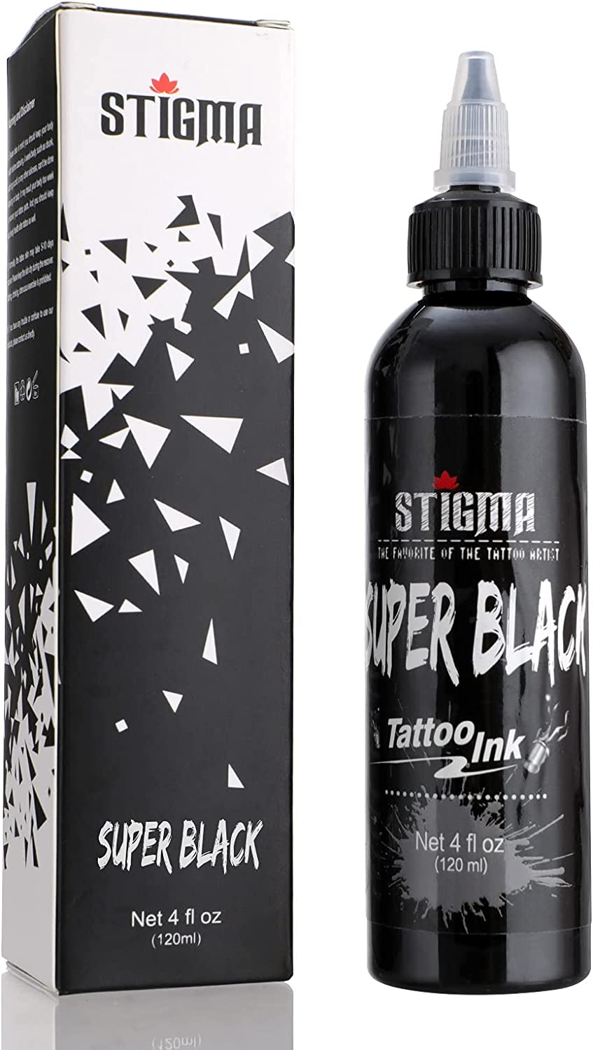 STIGMA Black Tattoo Ink 4 oz – Deep Color, Smooth Flow, Fast-Drying Formula