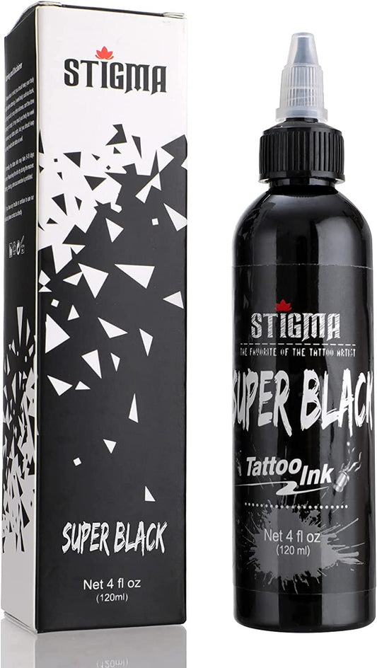 STIGMA Black Tattoo Ink 4 oz – Deep Color, Smooth Flow, Fast-Drying Formula